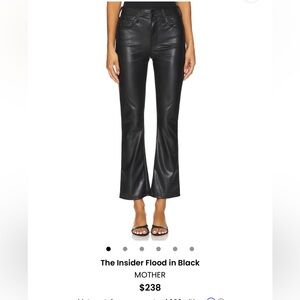 MOTHER The Insider Flood in Black Faux Leather